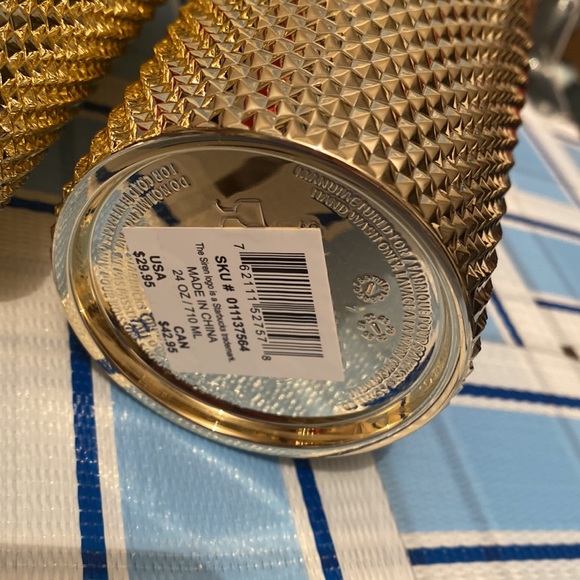Starbucks 2022 gold chrome tumblers. Small grande & big venti studded NWT (2) - Picture 4 of 6